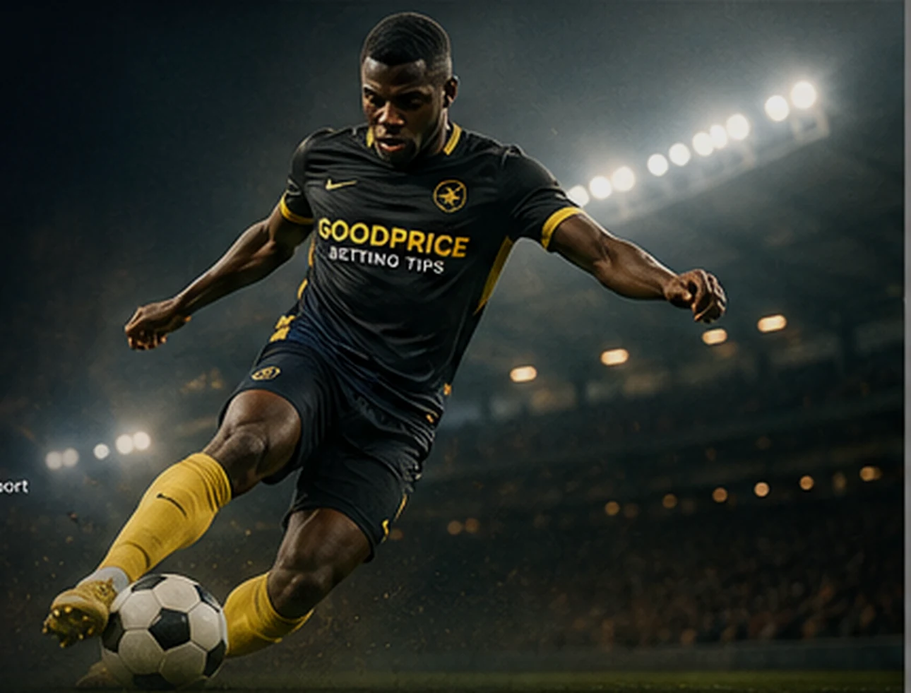 Football player in a stadium for GP VIP Betting Tips